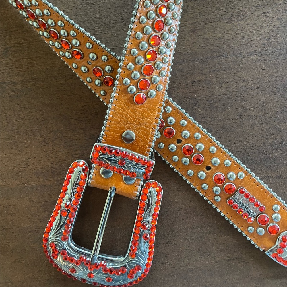 BB Simon bling belt orange